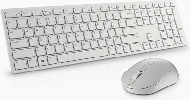 סט מקלדת ועכבר אלחוטיים Dell Pro Wireless Keyboard and Mouse Combo KM5221W Programmable Keys 4000 DPI White Heb/Eng