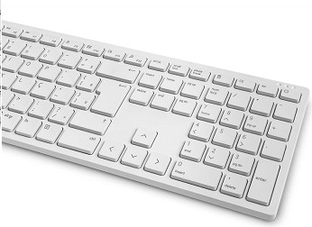 סט מקלדת ועכבר אלחוטיים Dell Pro Wireless Keyboard and Mouse Combo KM5221W Programmable Keys 4000 DPI White Heb/Eng