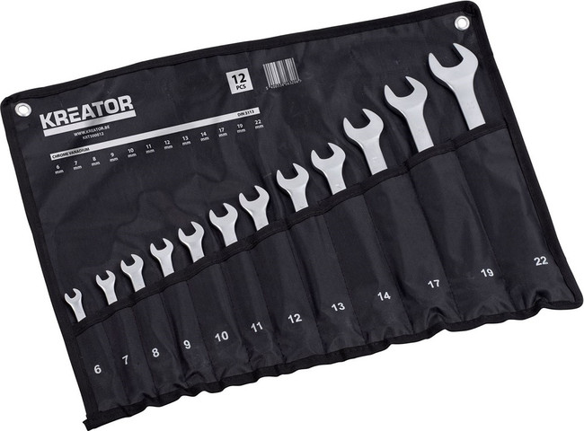 סט מפתחות רינג 6-22 מ"מ - 12 חלקים Kreator קרייטור KRT500012