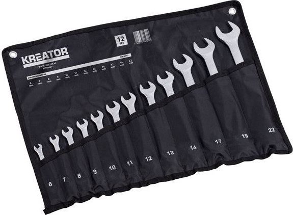 סט מפתחות רינג 6-22 מ"מ - 12 חלקים Kreator קרייטור KRT500012