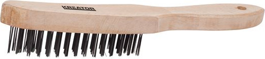 מברשת BBQ מעץ 4 שורות ברזל*  KRT561002