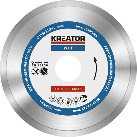 דיסק יהלום לאריחים וקרמיקה ''4.5 רטוב      KRT081101