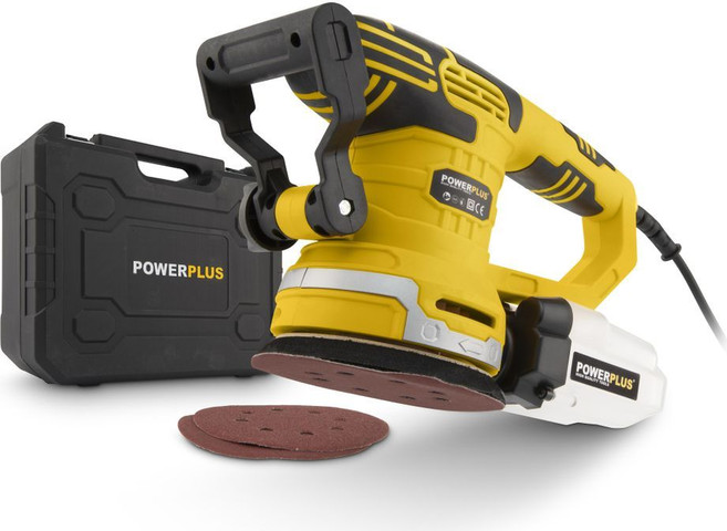 מלטשת אקסצנטרית 125 מ''מ 450W עם 3 אביזרים POWER PLUS פאוור פלוס דגם POWX0471