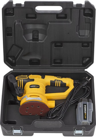 מלטשת אקסצנטרית 125 מ''מ 450W עם 3 אביזרים POWER PLUS פאוור פלוס דגם POWX0471