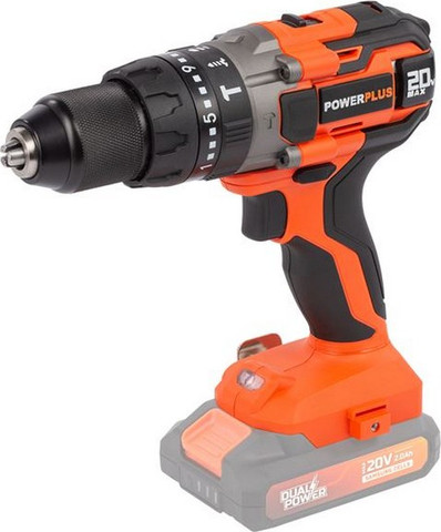 מקדחה / מברגת אימפקט 20 וולט (גוף בלבד) DUAL POWER דואל פאוור דגם 106 POWDP15200