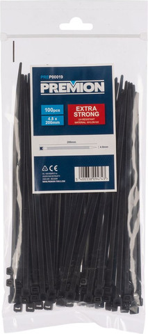 חבקים שחורים 100 יח'  4.8x200 מ"מ  PREP00019