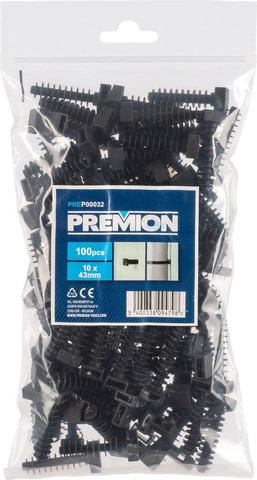 חבקים עם פלג 100 יחידות שחורים 10x43 מ"מ  PREP00032