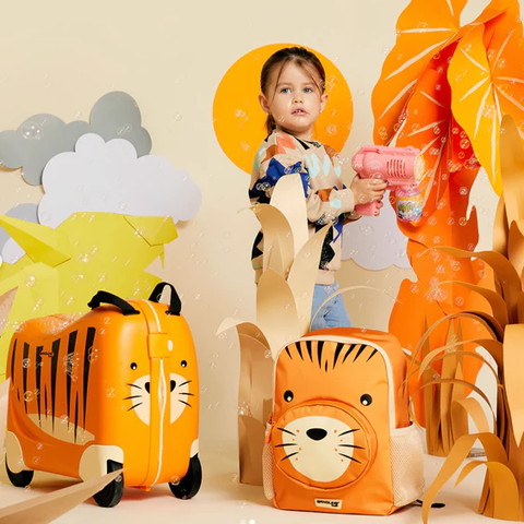תיק גן לילדים בעיצוב נמר איכותי דגם Dream Rider Tiger מבית המותג העולמי Samsonite כתום