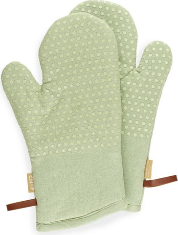 כפפות תנור כותנה וסילקון צבע ירוק CHEF - glove