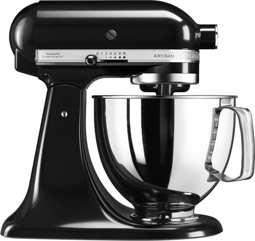 מיקסר מקצועי 4.8 ליטר KitchenAid קיטשן אייד Artisan 5KSM125IOB שחור מבריק