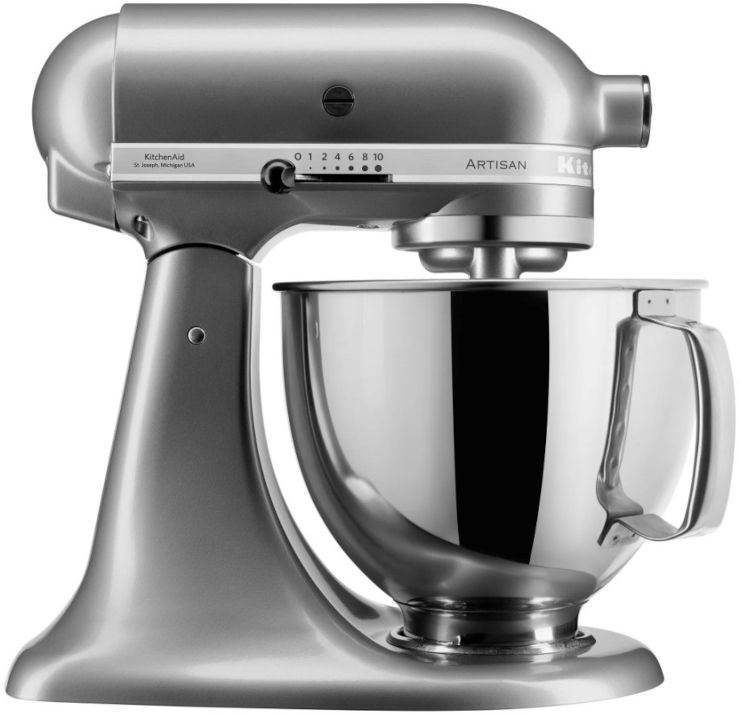 מיקסר מקצועי 2 קערות KitchenAid קיטשן אייד Artisan 5KSM175ECU כסוף