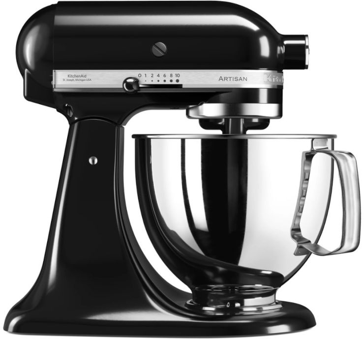 מיקסר מקצועי 4.8 ליטר KitchenAid קיטשן אייד Artisan 5KSM125EOB שחור מבריק