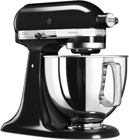 מיקסר מקצועי 4.8 ליטר KitchenAid קיטשן אייד Artisan 5KSM125EOB שחור מבריק