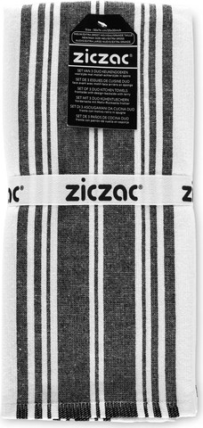מגבת מטבח Culinary Duo Stripe 50x76 black, סט 3