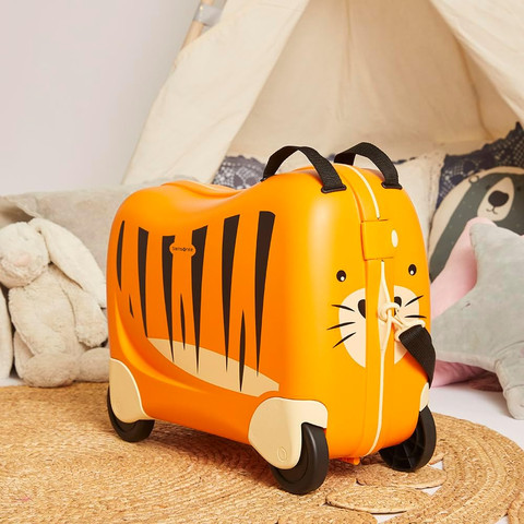 מזוודת רכיבה  לילדים Dream Rider Ride-On מבית Samsonite דגם Tiger כתום