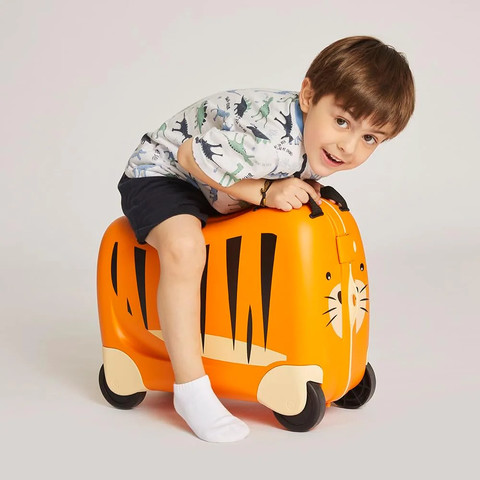 מזוודת רכיבה  לילדים Dream Rider Ride-On מבית Samsonite דגם Tiger כתום