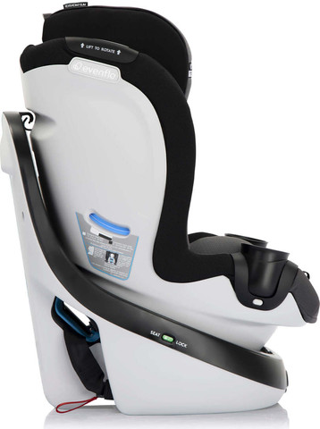כיסא בטיחות מסתובב צר במיוחד רבולב סלים Revolve Slim 360 - שחור/אפור Obsidian Black