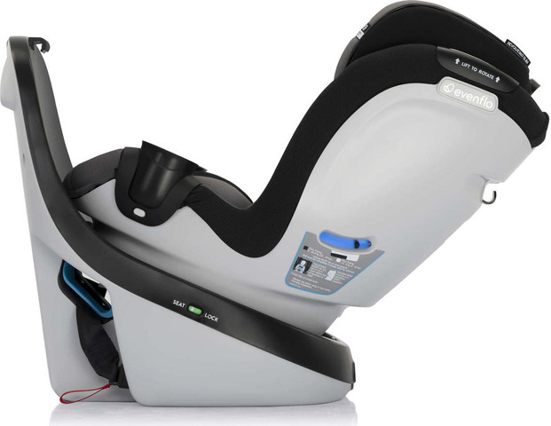כיסא בטיחות מסתובב צר במיוחד רבולב סלים Revolve Slim 360 - שחור/אפור Obsidian Black