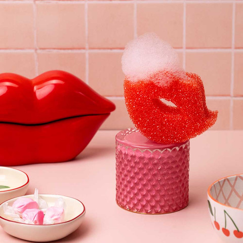 כרית קרצוף KISS אדום