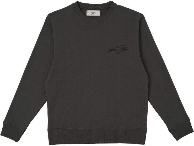 סווטשירט יוניסקס Serif Embroidery Sweatshirt anthracite