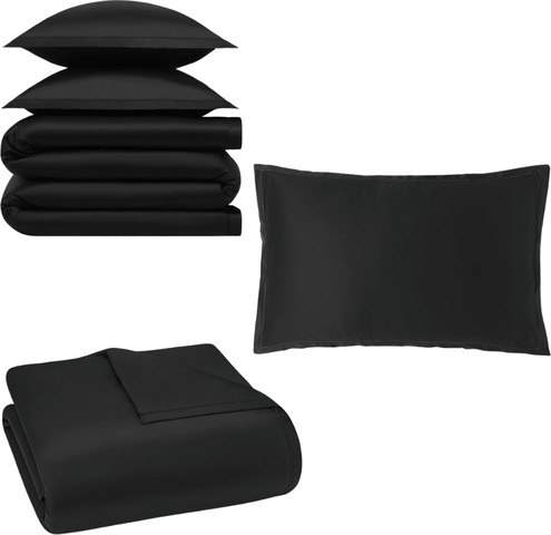 סט מצעים זוגי צבע שחור 200X220 דגם Caviar מבית Hollandia - Amalia
