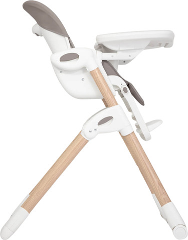 כסא אוכל לתינוק מתכוונן 2ב1 מסגרת עץ דגם Mimzy Recline Wood צבע strata-dune-wood