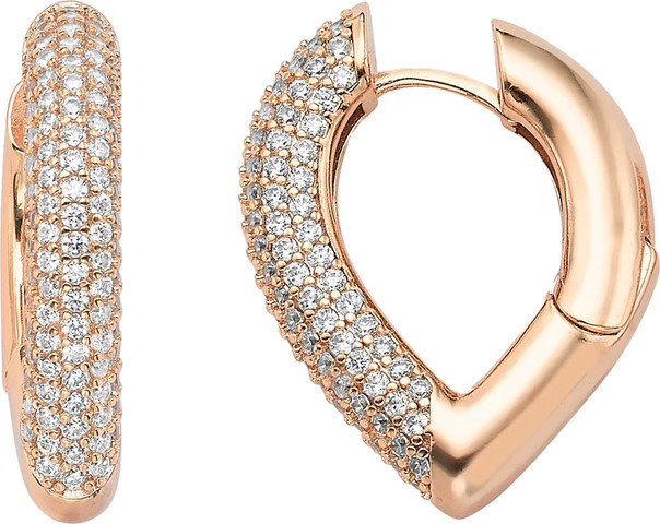 Teardrop Glow Pavé L עגלים רוזגולד