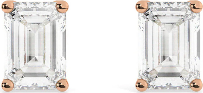 Emerald stud עגילים רוזגולד 2ק