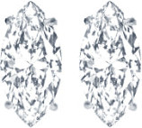 Marquis stud עגילים רודיום 0.5ק