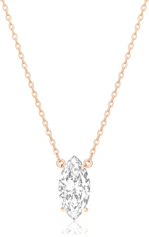 Marquise Solitaire שרשרת  רוזגולד 3ק