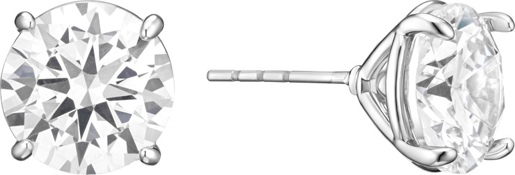 עגילים רודיום Stud