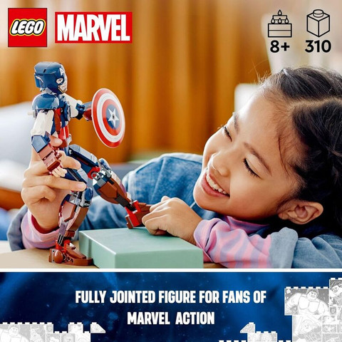 לגו גיבורי על דמות להרכבה קפטן אמריקה 76258 - Lego