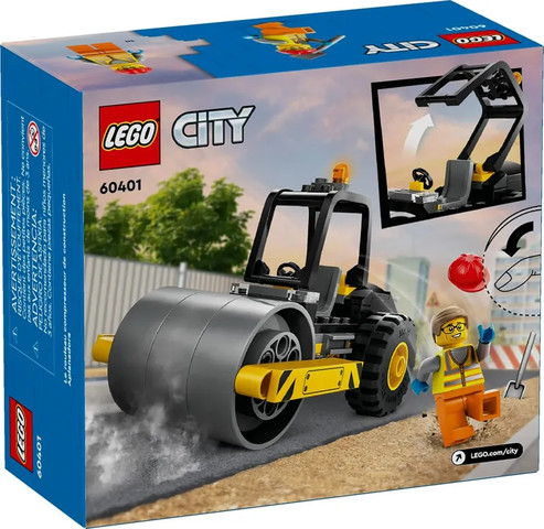 לגו סיטי מכבש קיטור לעבודות עפר 60401 - Lego
