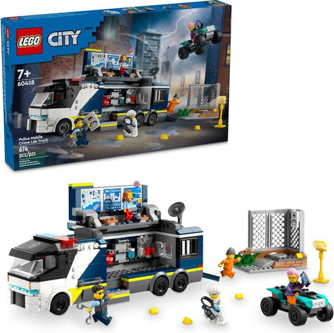 לגו סיטי משאית מעבדת פשע משטרתית ניידת 60418 - Lego