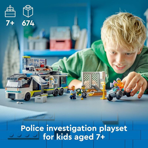 לגו סיטי משאית מעבדת פשע משטרתית ניידת 60418 - Lego