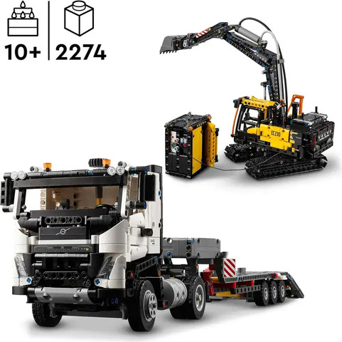 לגו טכניק משאית Volvo FMX ומחפר EC230 חשמלי 42175 - Lego