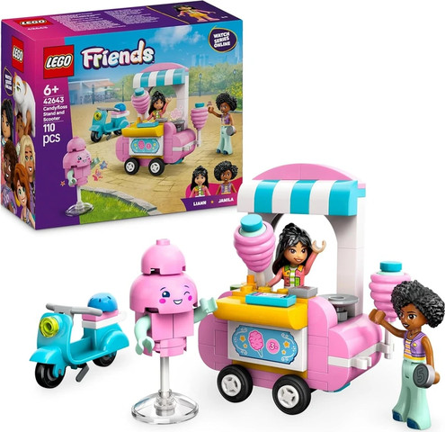לגו חברות - דוכן למכירת צמר גפן מתוק וקטנוע 42643 - Lego