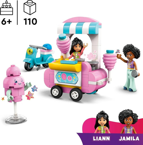 לגו חברות - דוכן למכירת צמר גפן מתוק וקטנוע 42643 - Lego