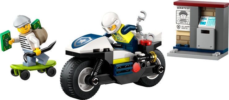 לגו סיטי - מרדף על אופנוע משטרה  60455