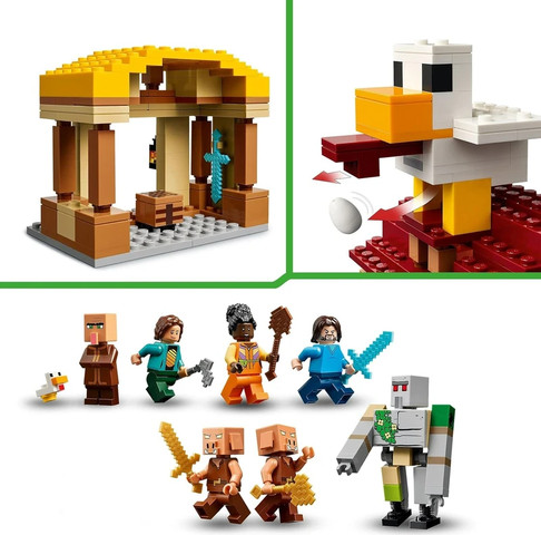 לגו מיינקראפט התקפת הכפר מבלון הגאסט 21273 - Lego