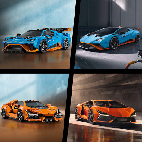 לגו ספיד צ'מפיון מכונית מרוץ lego - Lamborghini Revuelto Huracán STO 77238