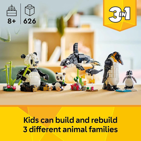 לגו קריאטור חיות בר: משפחת דובי פנדה 31165 - Lego