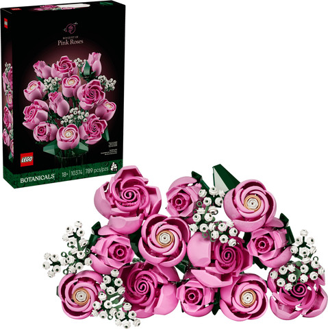 לגו Botanicals – זר ורדים ורודים (10374) LEGO