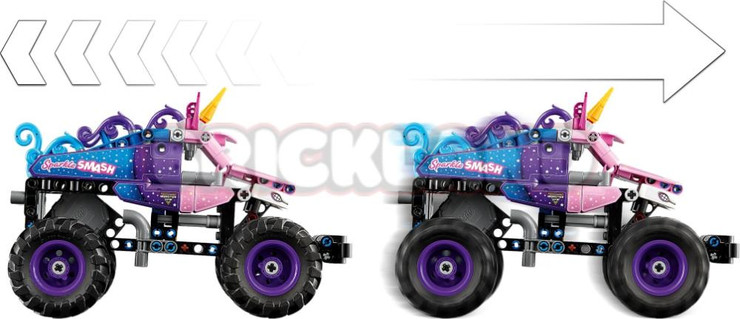 לגו טכני - משוך וסע Monster Jam Sparkle Smash 42220