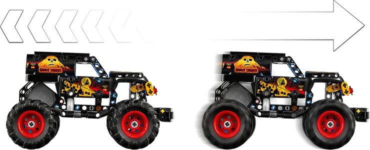 לגו טכני אש וקרח Monster Jam Grave Digger 42219