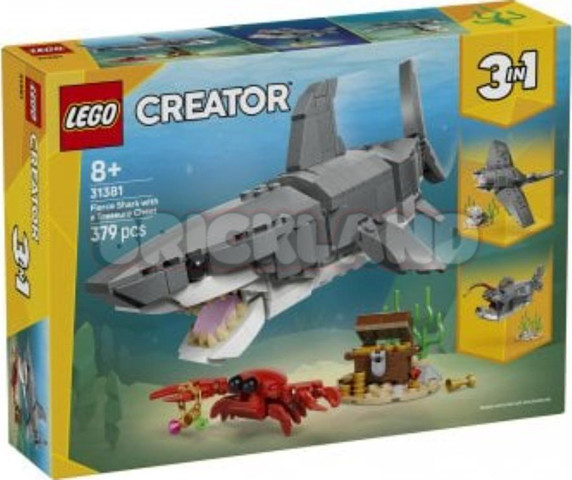 לגו קריאטור כריש פרא עם תיבת אוצר 31381 - Lego
