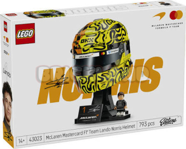 לגו בריקלדז – קסדת לנדו נוריס מקלארן F1 BrickHeadz דגם 43023