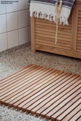 שטיח עץ טיק גדול BATH MAT