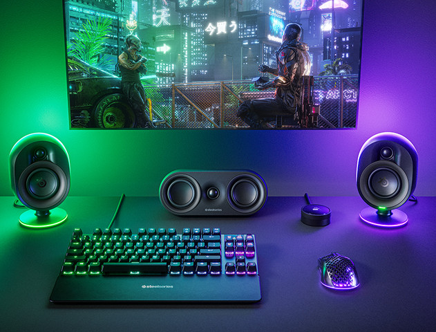 מערכת 5 רמקולים למחשב עם סאב וופר Arena 9 Steelseries שחור