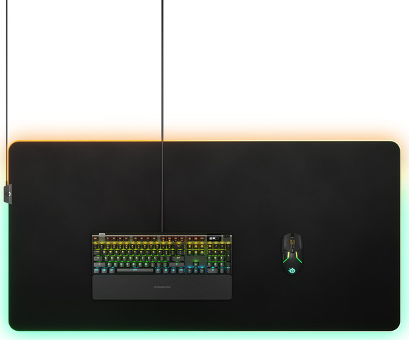משטח לעכבר גיימינג SteelSeries QcK Prism Cloth RGB 3XL 1220x590x4 שחור